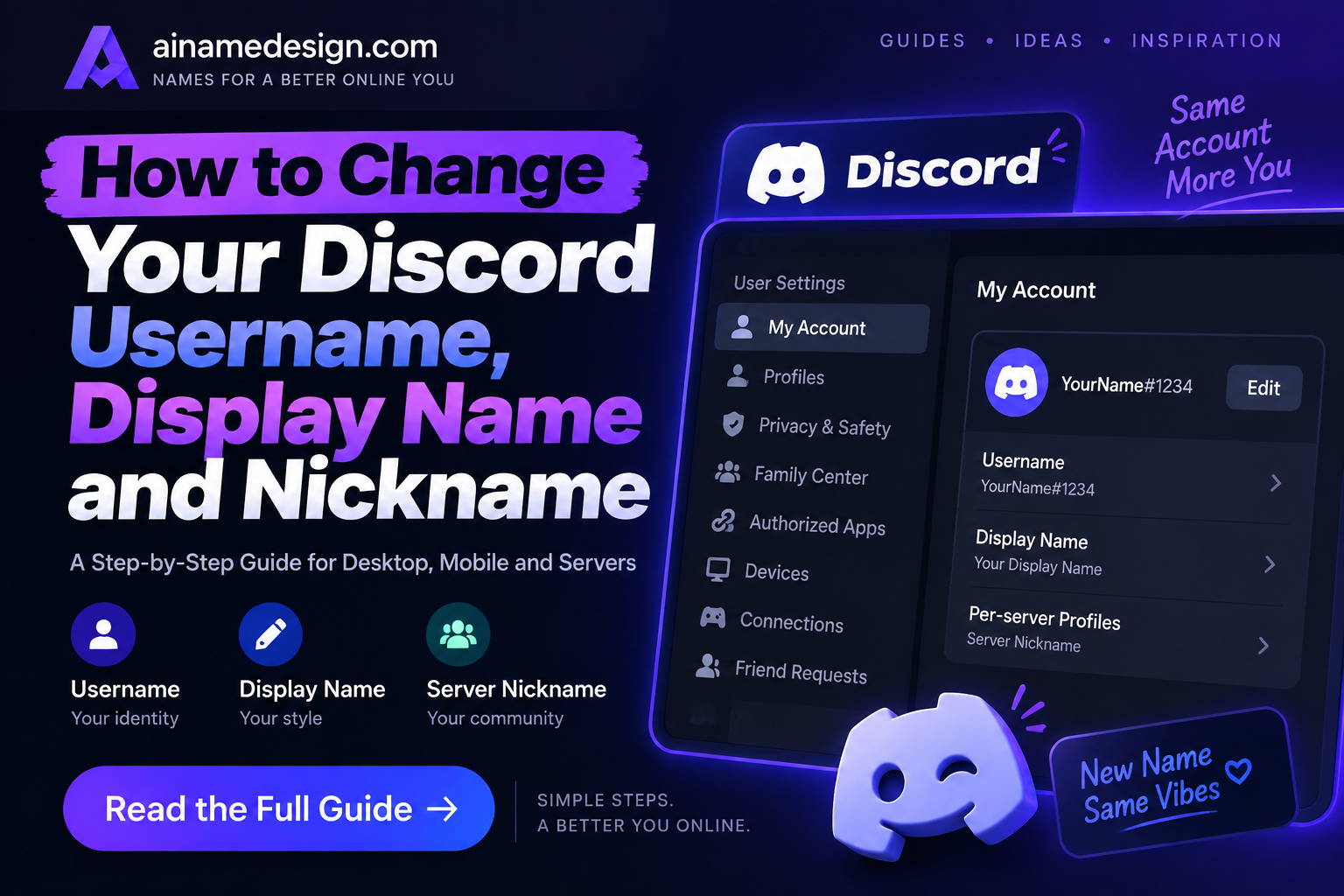 How to Change Your Discord Username, Display Name and Nickname