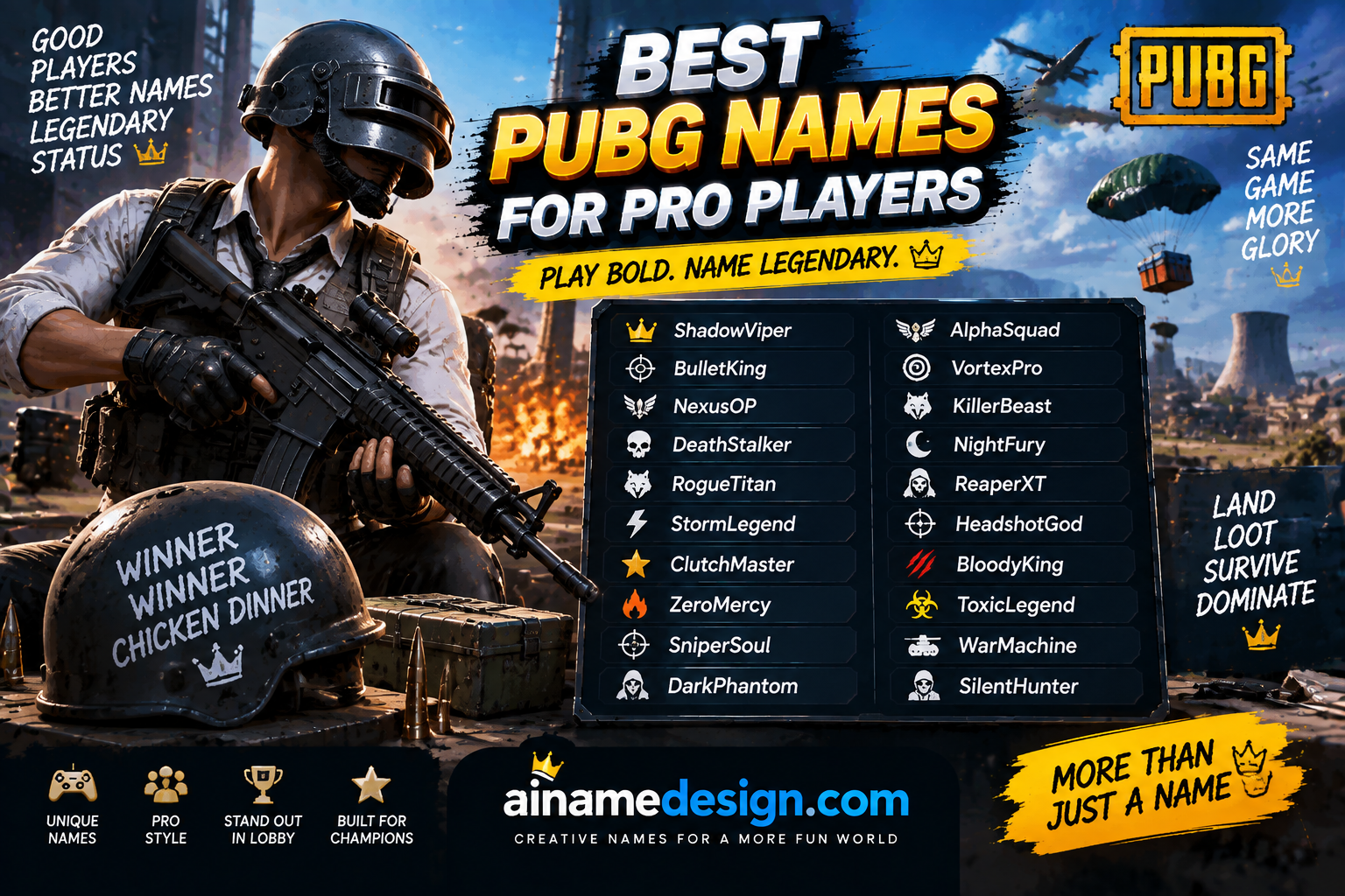 Best PUBG Names for Pro Players