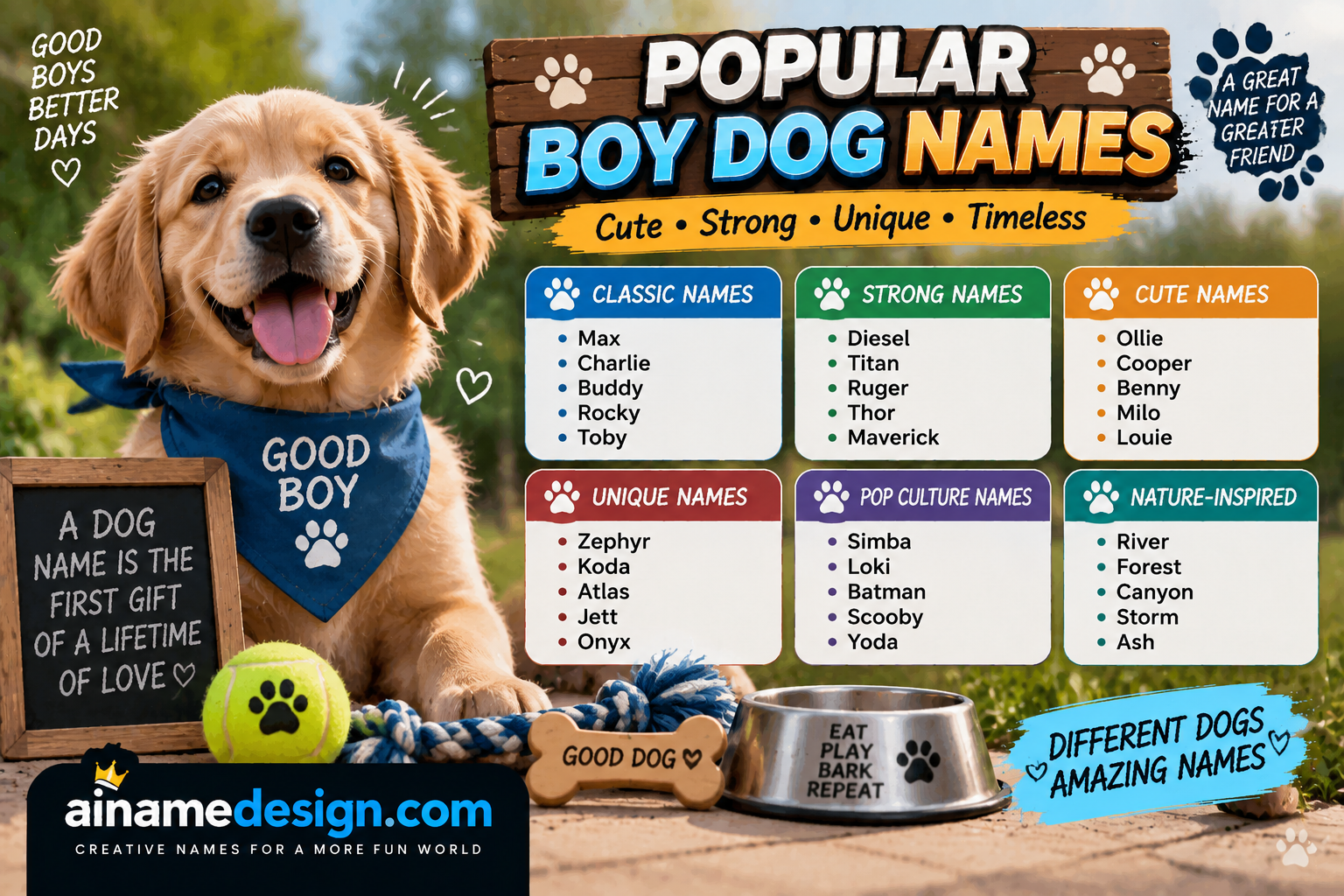 Popular Boy Dog Names