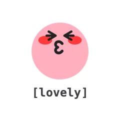 Lovely — the TikTok emoji produced by the [lovely] code