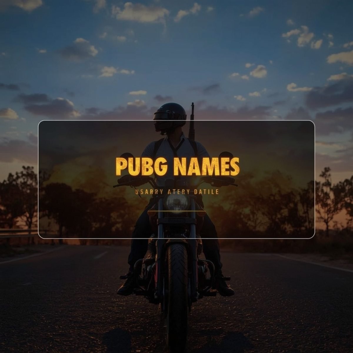 Best stylish PUBG names for boys hero banner with glowing username overlay