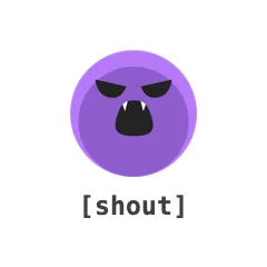 Shout — the TikTok emoji produced by the [shout] code