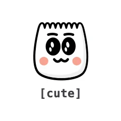 Cute — the TikTok emoji produced by the [cute] code