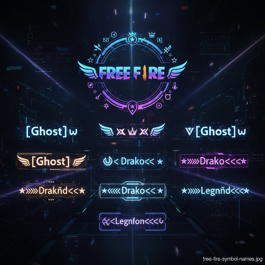 Free Fire names with stylish Unicode symbols