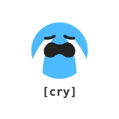 Cry — the TikTok emoji produced by the [cry] code