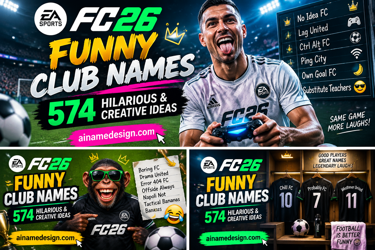 574 Funny FC 26 Club Names
