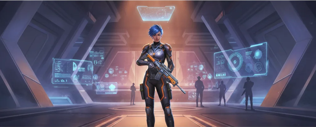 Why your Free Fire nickname matters — a glowing player nametag in the game lobby