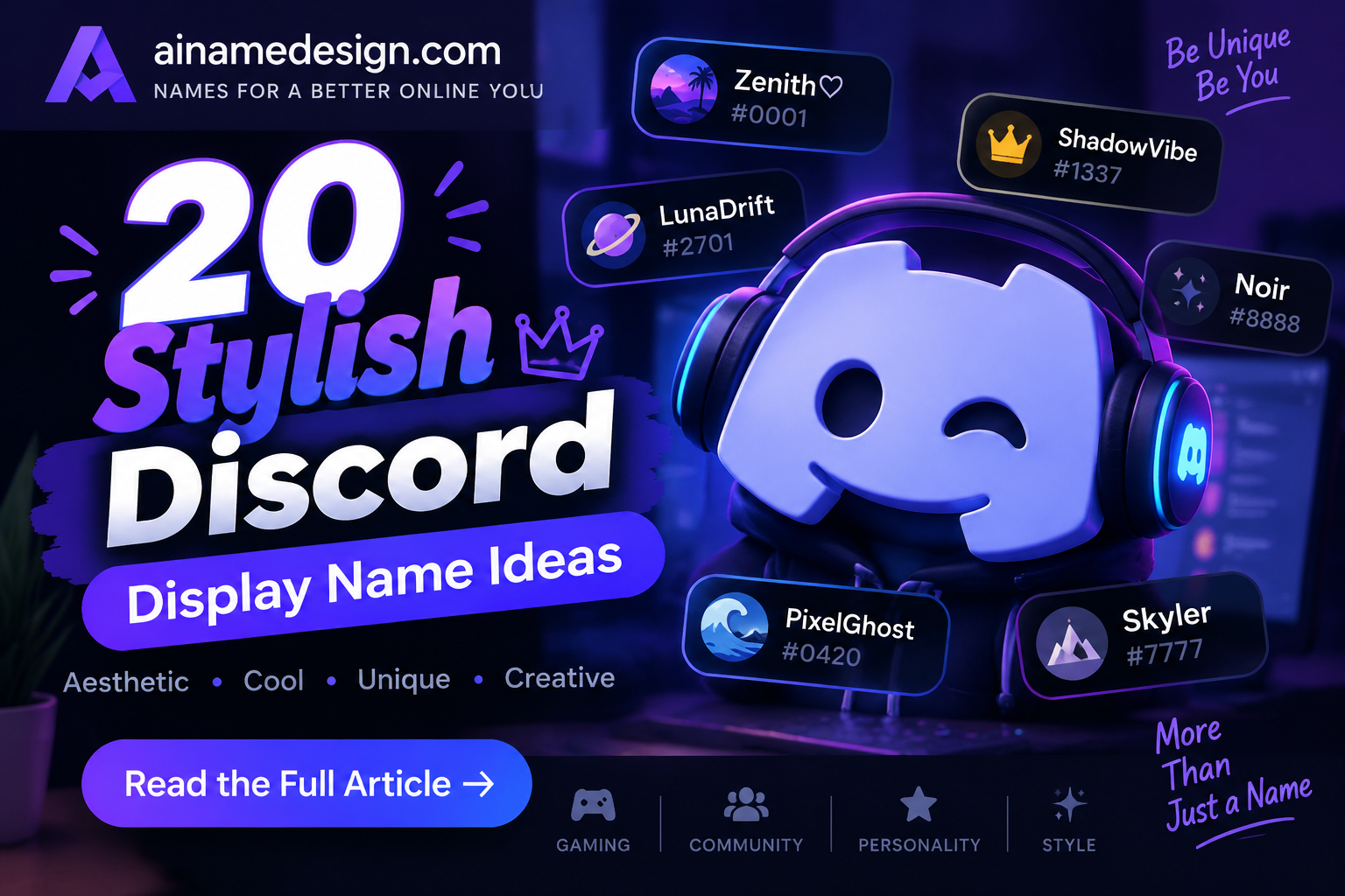 20 Stylish Discord Display Name Ideas