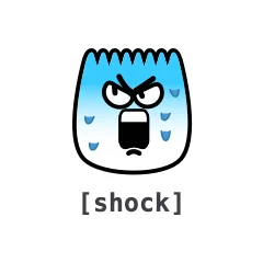Shock — the TikTok emoji produced by the [shock] code