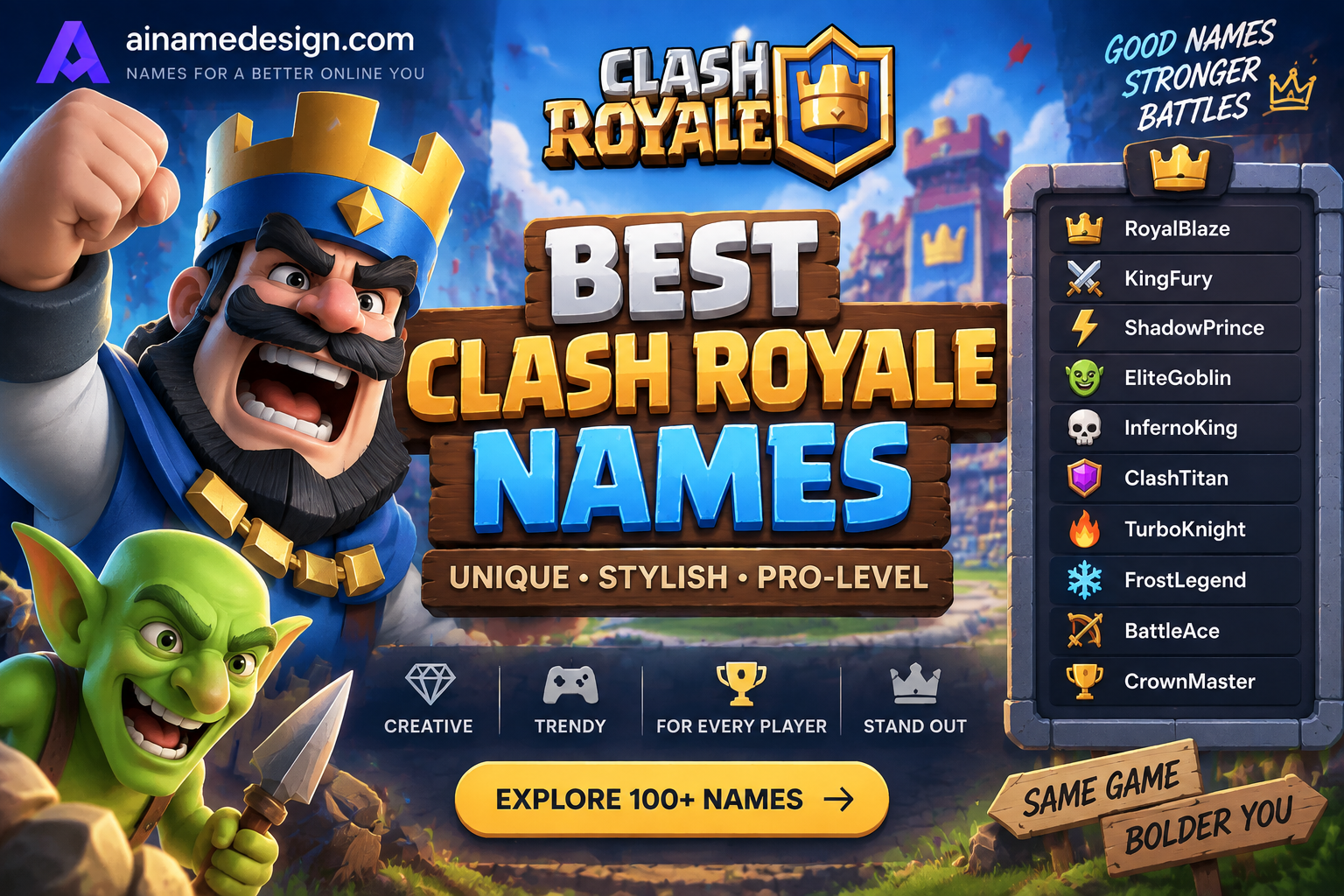 Best Clash Royale Names