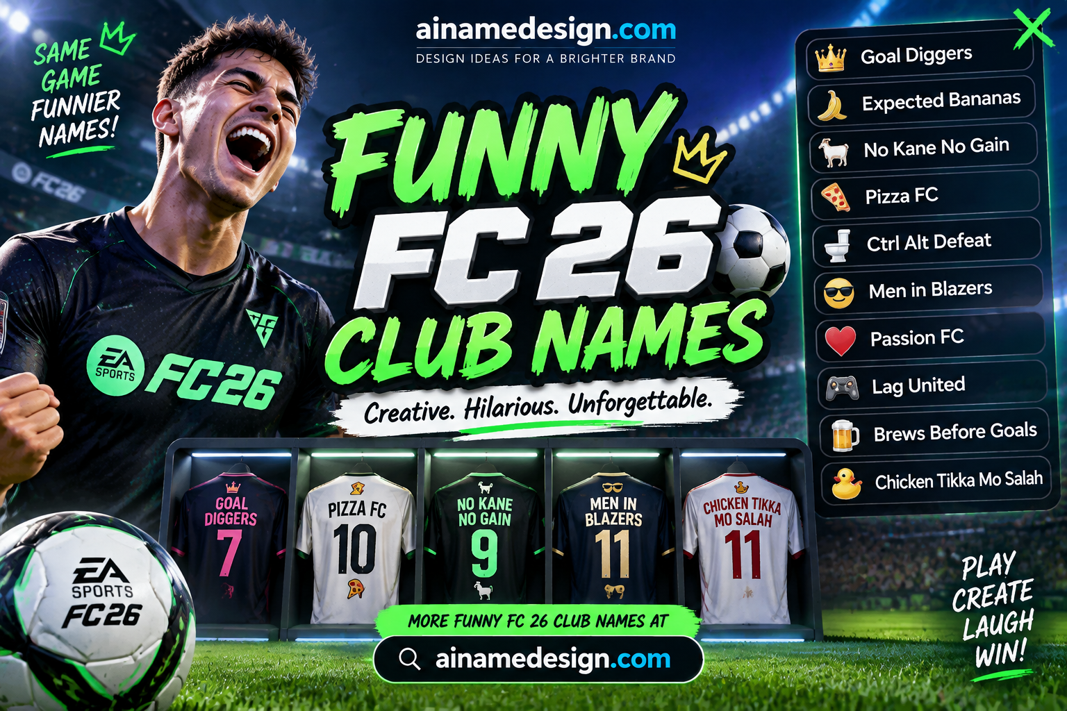 Funny FC 26 Club Names
