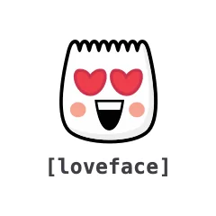 Love Face — the TikTok emoji produced by the [loveface] code