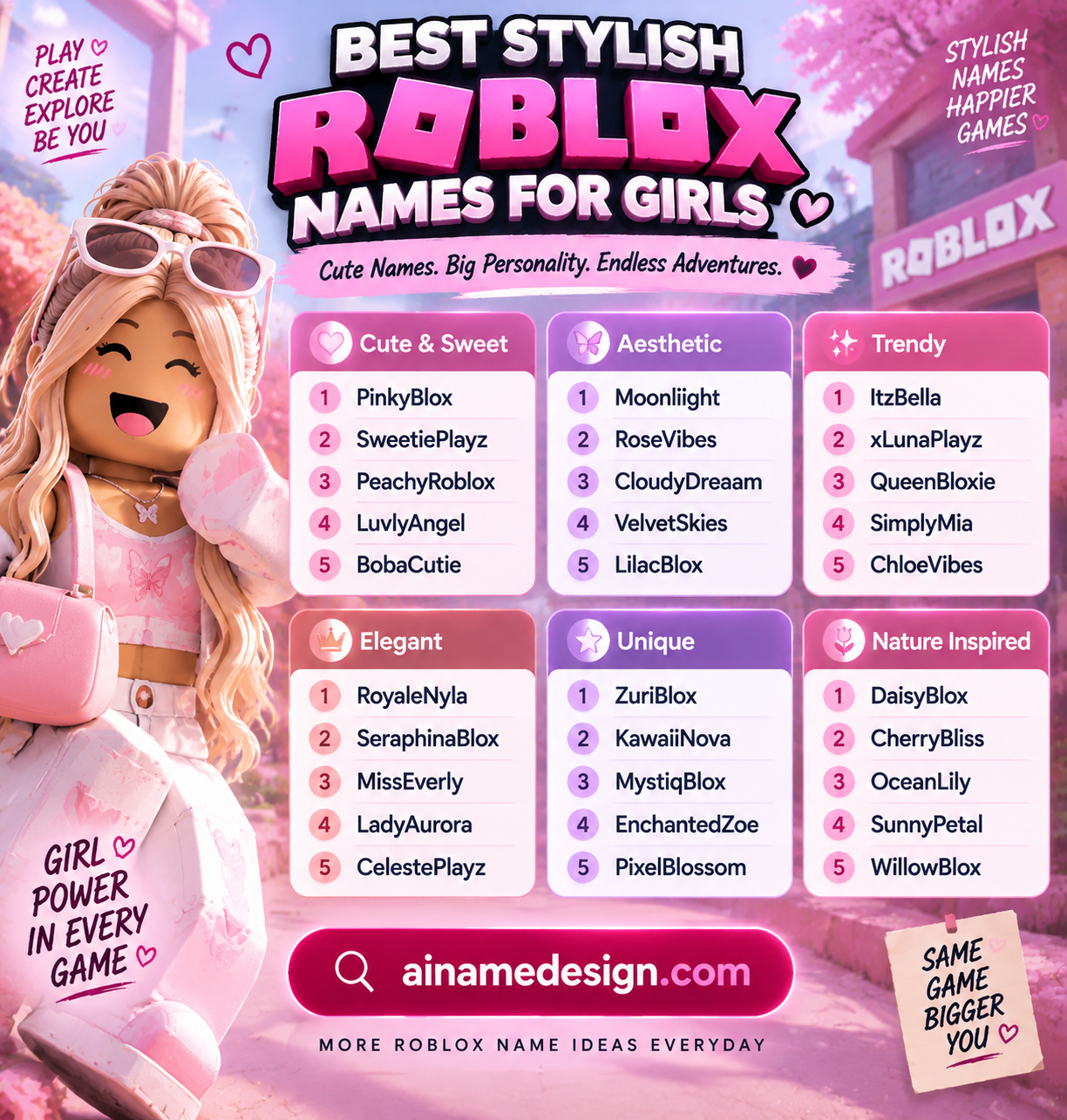 Best Stylish Roblox Names for Girls