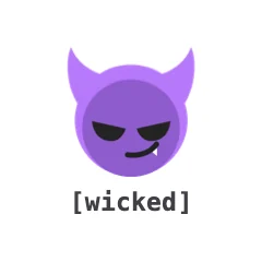 Wicked — the TikTok emoji produced by the [wicked] code