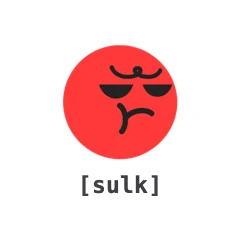 Sulk — the TikTok emoji produced by the [sulk] code
