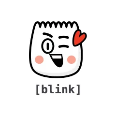 Blink — the TikTok emoji produced by the [blink] code