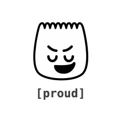 Proud — the TikTok emoji produced by the [proud] code