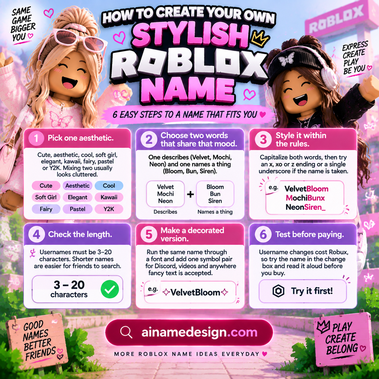 How to Create Your Own Stylish Roblox Name