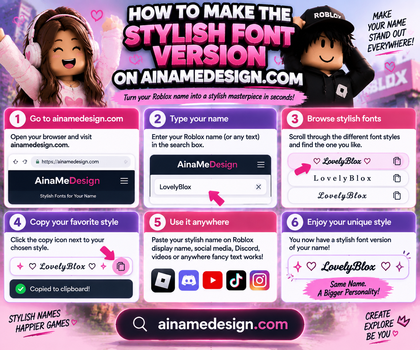 How to Make the Stylish Roblox Names