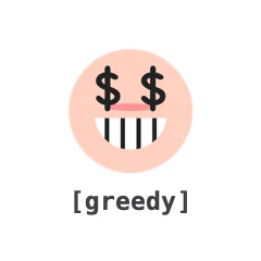 Greedy — the TikTok emoji produced by the [greedy] code