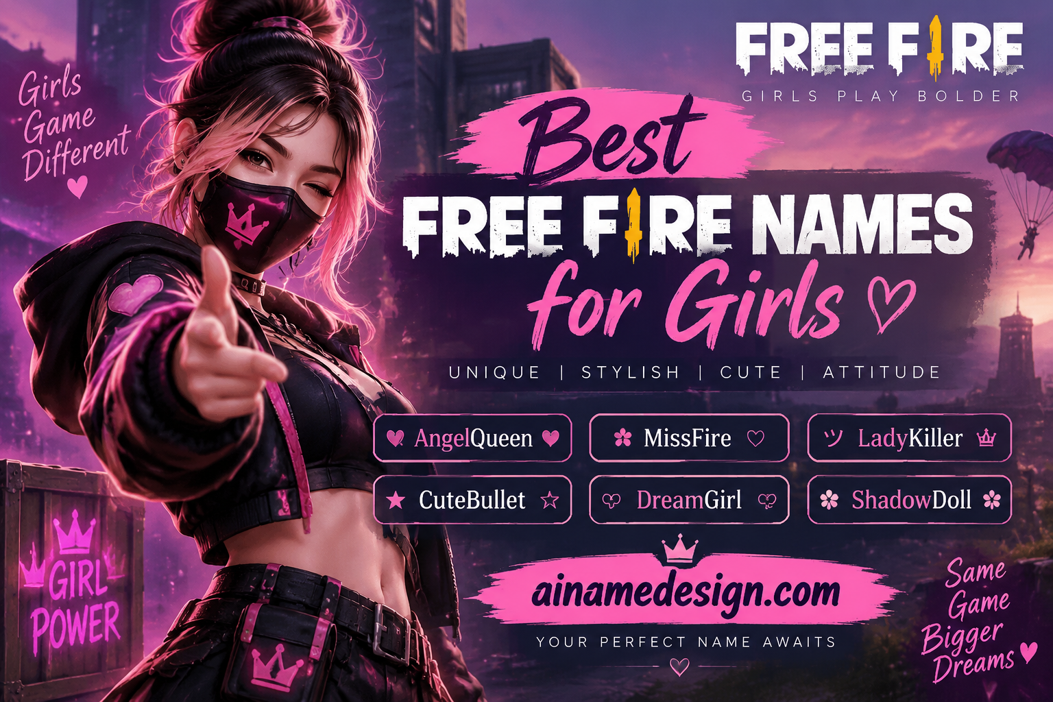 Best Free Fire Names for Girls