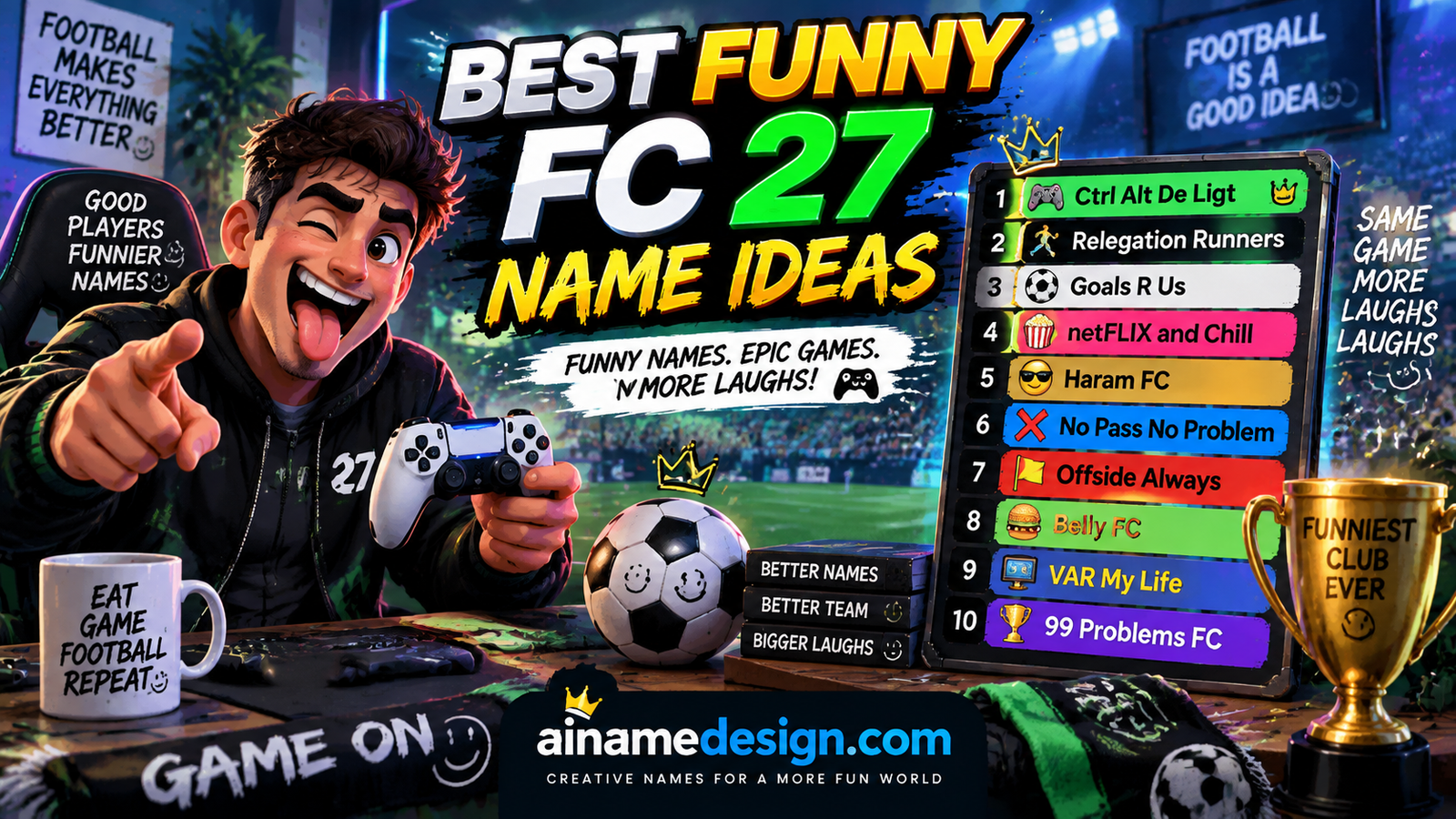 Best Funny FC 27 Name Ideas