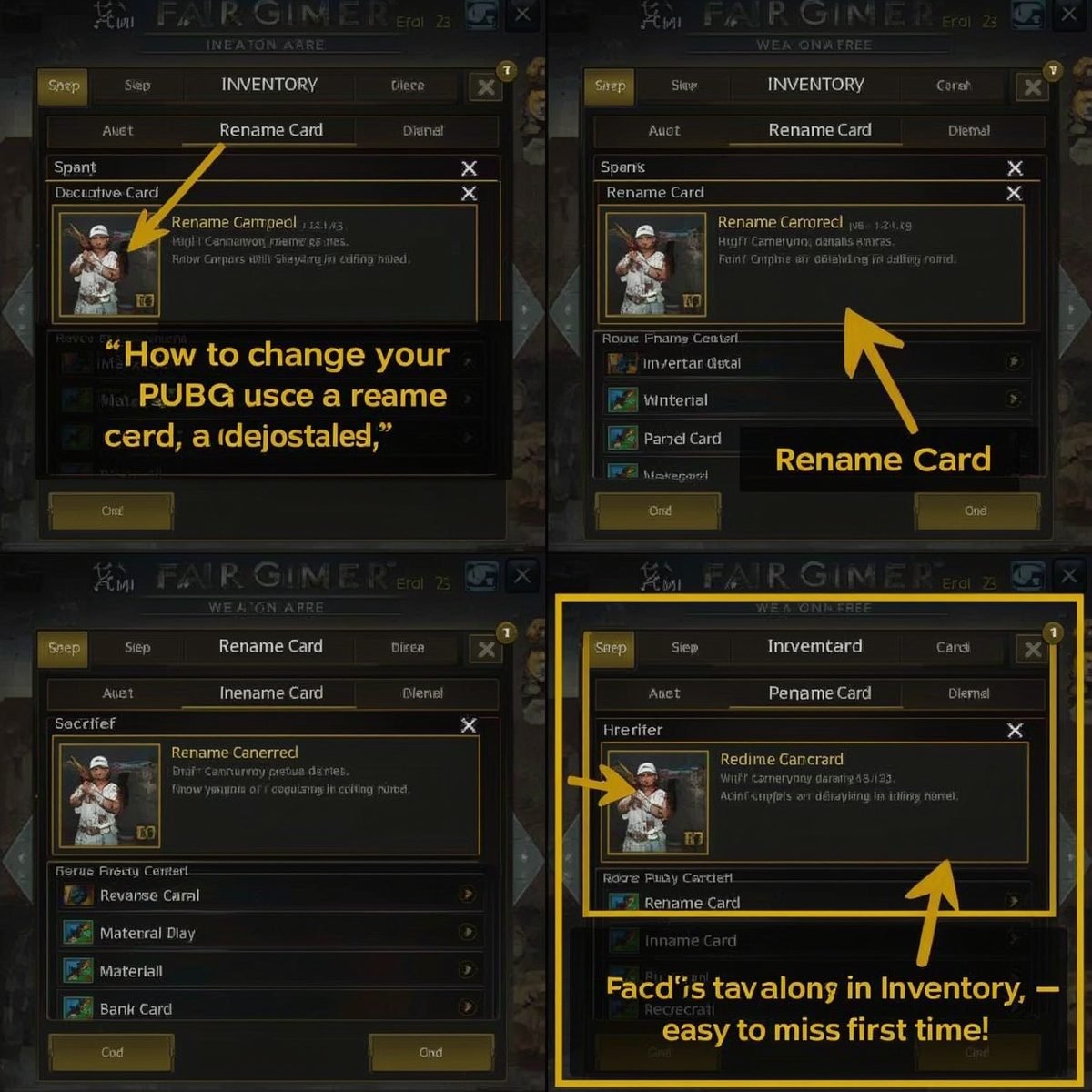 How to change your PUBG name using a rename card in PUBG Mobile