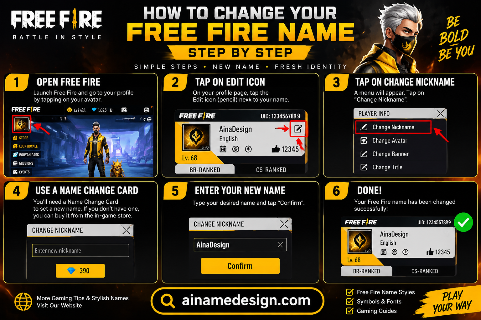 How to Change Your Free Fire Name — Step by Step
