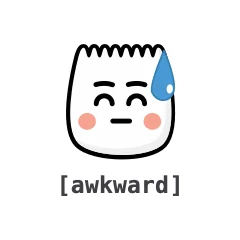 Awkward — the TikTok emoji produced by the [awkward] code